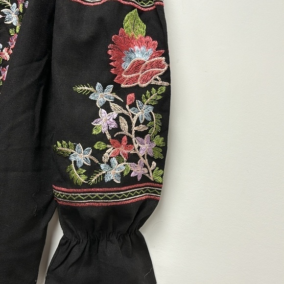 Rebellion Again Black Off The Shoulder Floral Embroidery size S - Picture 2 of 10